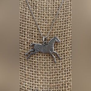 Native American Navajo Southwest Appaloosa Horse Necklace Sterling Silver NEW!